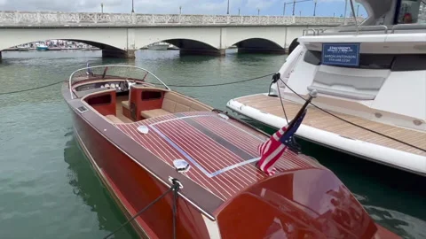 The burnham classic boat Stock Footage 236017384