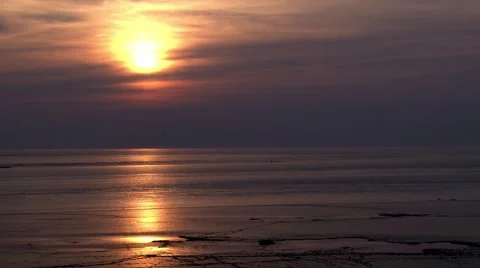 Burnham-on-Sea Sunsets Vídeo Stock 49057765