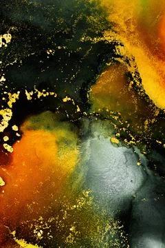 Burning abstract background from marble ink art of exquisite original painting Stock Illustration