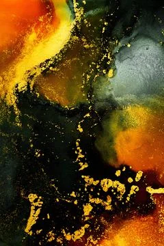 Burning abstract background from marble ink art of exquisite original painting Stock Illustration