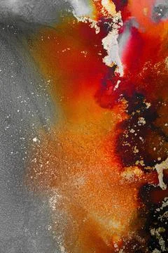 Burning abstract background from marble ink art of exquisite original painting Stock Illustration
