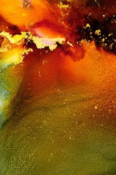 Burning abstract background from marble ink art of exquisite original painting Stock Illustration