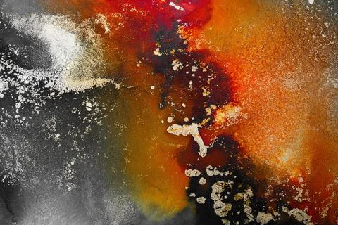 Burning abstract background from marble ink art of exquisite original painting Stock Illustration