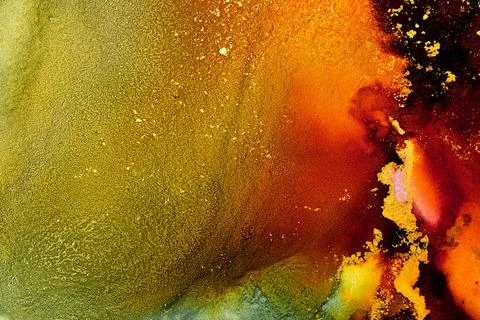 Burning abstract background from marble ink art of exquisite original painting Stock Illustration