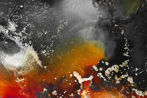 Burning abstract background from marble ink art of exquisite original painting Stock Illustration