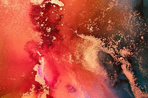 Burning abstract background from marble ink art of exquisite original painting Stock Illustration