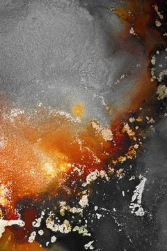 Burning abstract background from marble ink art of exquisite original painting Stock Illustration