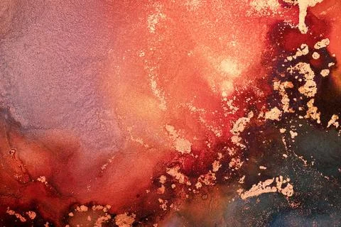Burning abstract background from marble ink art of exquisite original painting Stock Illustration