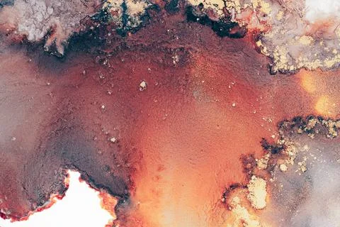 Burning abstract background from marble ink art of exquisite original painting Stock Illustration