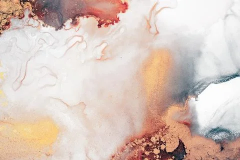 Burning abstract background from marble ink art of exquisite original painting Stock Illustration