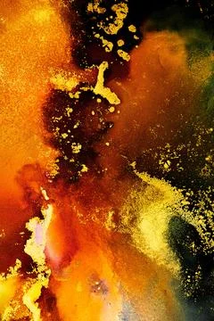 Burning abstract background from marble ink art of exquisite original painting Illustrazione stock