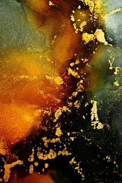 Burning abstract background from marble ink art of exquisite original painting Stock Illustration