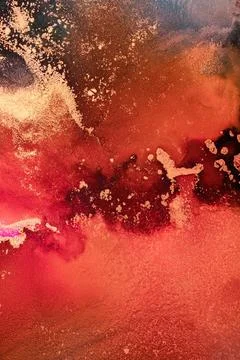 Burning abstract background from marble ink art of exquisite original painting Stock Illustration