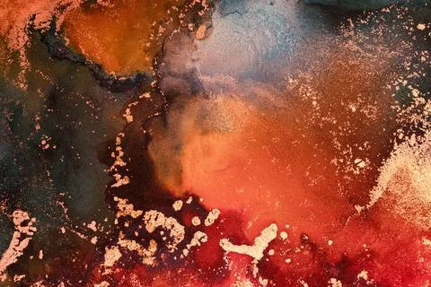 Burning abstract background from marble ink art of exquisite original painting Illustrazione stock