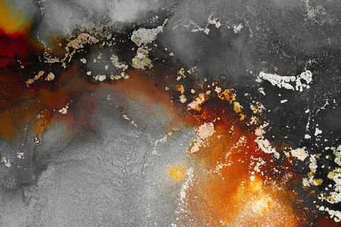 Burning abstract background from marble ink art of exquisite original painting Stock Illustration