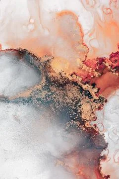 Burning abstract background from marble ink art of exquisite original painting Stock Illustration