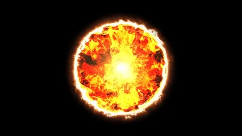 Burning abstract fireball element. Energy Fire looped background. Stock Footage 125726905