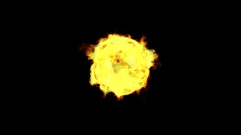 Burning abstract fireball element. Stock Footage 125726975