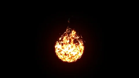Burning abstract fireball element. Stock Footage 126123405