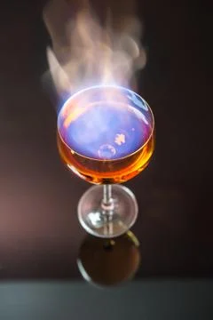 Burning alcohol Stock Photos