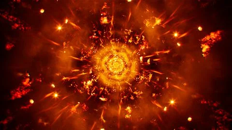 Burning and Flaring Fire Mist Energy Explode Background イラスト素材
