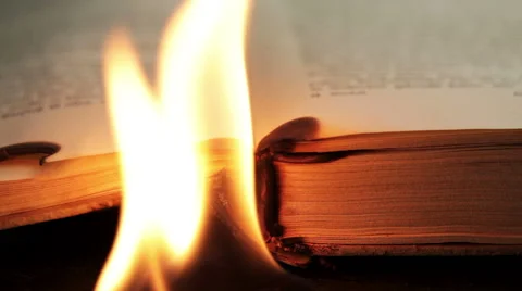 Burning antique book Stock-Footage 46773300