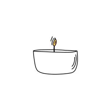 Burning aroma candle Stock Illustration