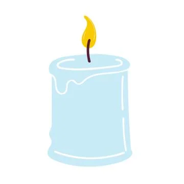 Burning aromatic candle for aromatherapy Stock Illustration