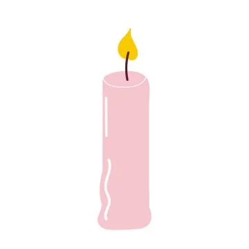 Burning aromatic candle for aromatherapy Stock Illustration