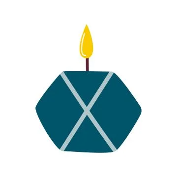 Burning aromatic candle for aromatherapy Stock Illustration