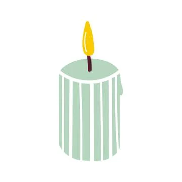 Burning aromatic candle . Element for the design Stock Illustration
