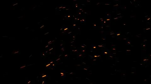 Burning ash background. Sparks backdrop. Flickering abstract Particles Stockillustratie