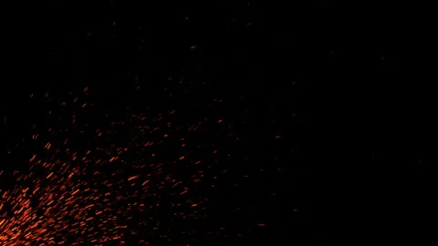 Burning ash from fire background. Sparks... | Stock Video | Pond5