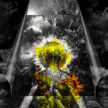 Burning aura Stock Illustration