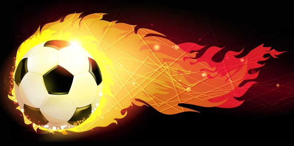 Burning  ball Stock Illustration