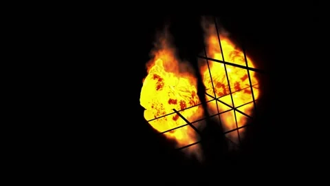 Burning Ball of Lava Background Stock Footage 130445637