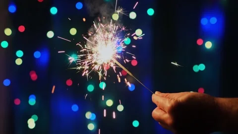 Burning bengal light close-up. Stock-Footage 256653797