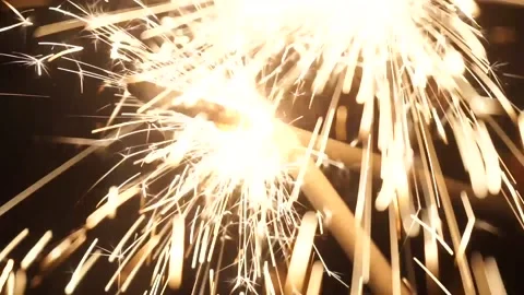 Burning bengal lights in hand Stock Footage 159882255
