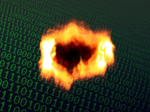 Burning binary background イラスト素材