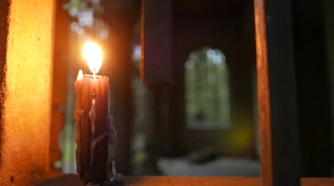 Burning black candle Видео 56053233
