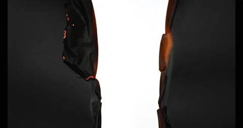 Burning Black Paper Stock Footage 170390778