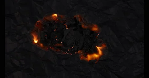 Burning Black Paper Stock Footage 170391707