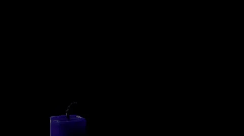 Burning blue candle Stock Footage 37893028