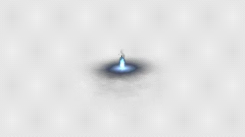 Burning blue gas flame for intro, design elements, on black background. flames Stock Footage 221789865