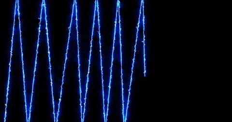 Burning blue lines on a black background 1 Stock Footage 306797926