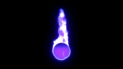 Burning blue sphere with violet shade, variation on black background Video stock 115906724