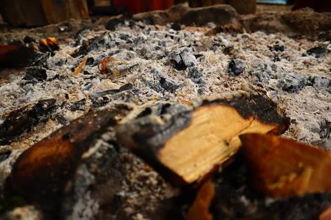 Burning bonfires Stock Photos