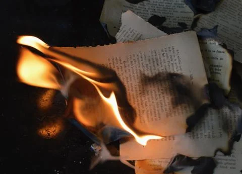Burning book Stock Photos