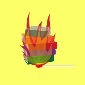 Burning books Stock Illustration