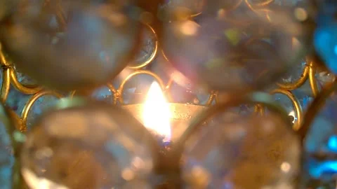 Burning brass lamp closeup video footage Stockbeeldmateriaal 138213647